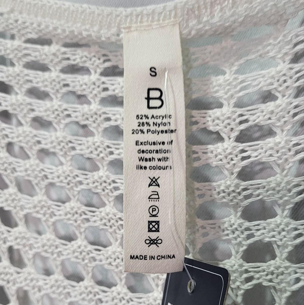 Blooming Jelly Womens NWT White Crochet Cover Up Midi Dress Bell Sleeve Sz Small - Picture 2 of 5